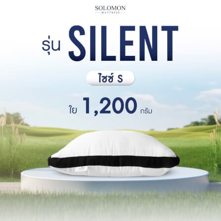 หมอนหนุนสุขภาพ SIZE S SOLOMON ใย 1,200 คุณภาพพรีเมียม รุ่น SILENT_8